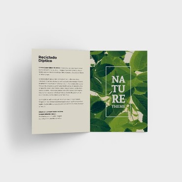 Dípticos papel reciclado