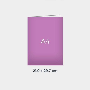 Dípticos papel reciclado: Medidas