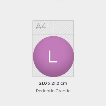 Flyer Redondo: Medidas