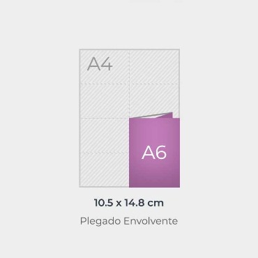 Trípticos A6 cerrado: Medidas
